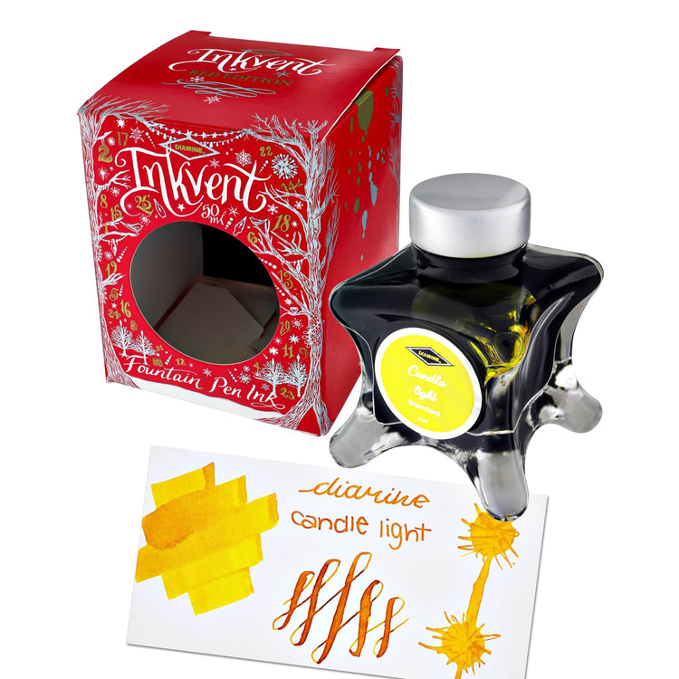 Diamine Inkvent Red Edition Standard Bottled Ink in Candle Light - 50 mL Bottled Ink