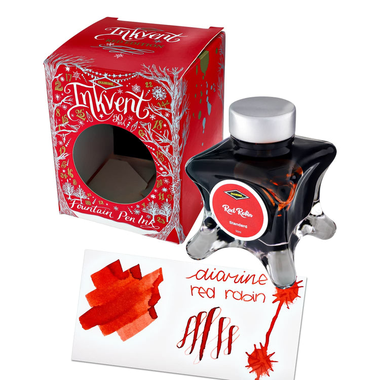 Diamine Inkvent Red Edition Standard Bottled Ink in Red Robin - 50 mL Bottled Ink
