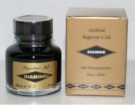 Diamine Registrar Bottled Ink in Blue / Black - 30 mL