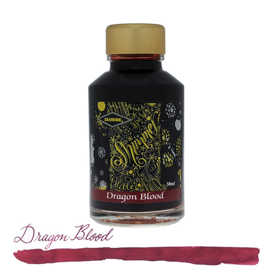 Diamine Shimmer Bottled Ink in Dragon Blood Gold - 50 mL
