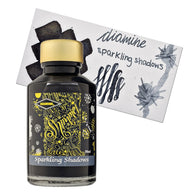 Diamine Shimmer Bottled Ink in Sparkling Shadows (Silver) - 50 mL