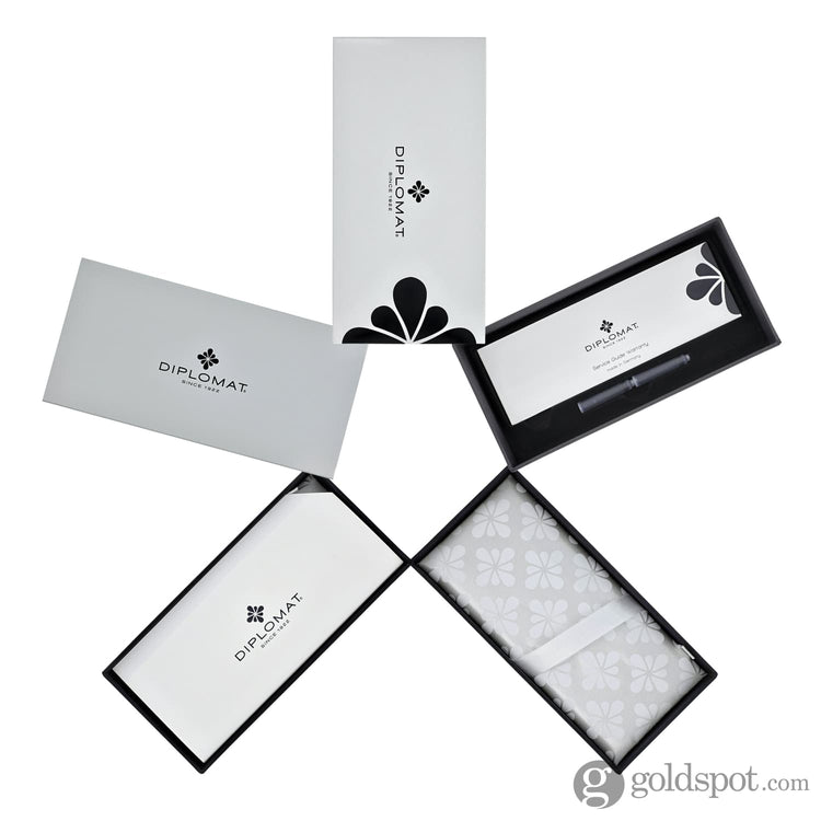 Diplomat Excellence A2 Rollerball Pen in Midnight Blue with Chrome Trim Rollerball Pen