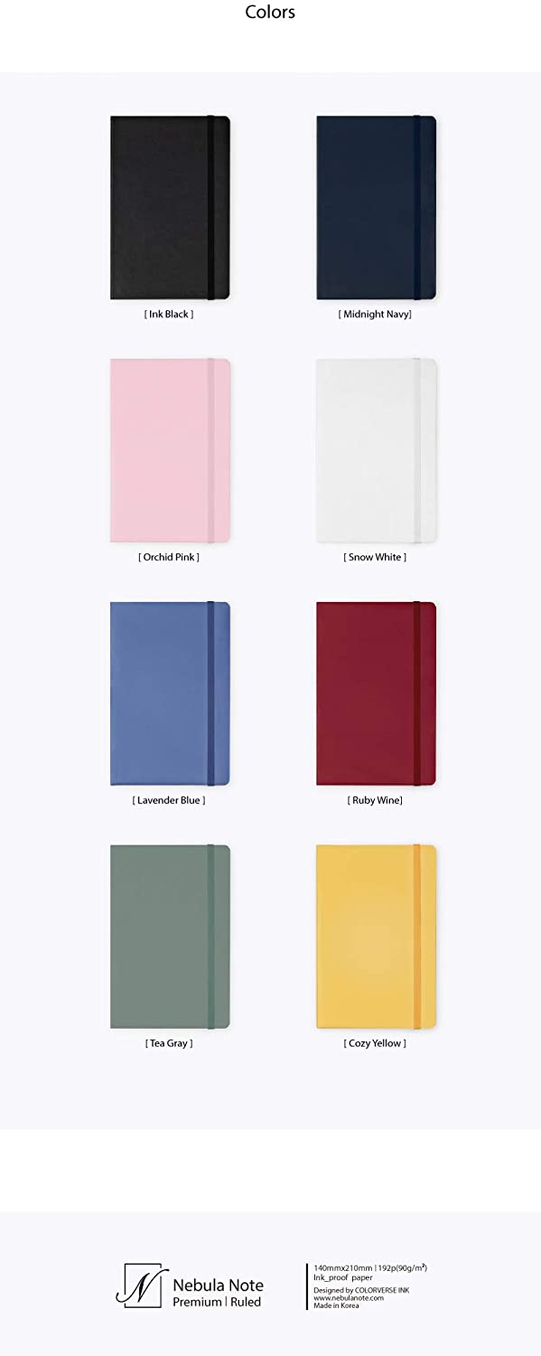 Nebula by Colorverse Notebook A5 in Snow White - Plain Notebooks Journals