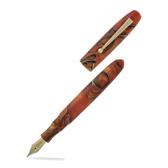 Edison Collier Fountain Pen in Persimmon Swirl