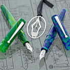 Edison x Goldspot Pens Newark Fountain Pen in AC High Voltage Green Fountain Pen