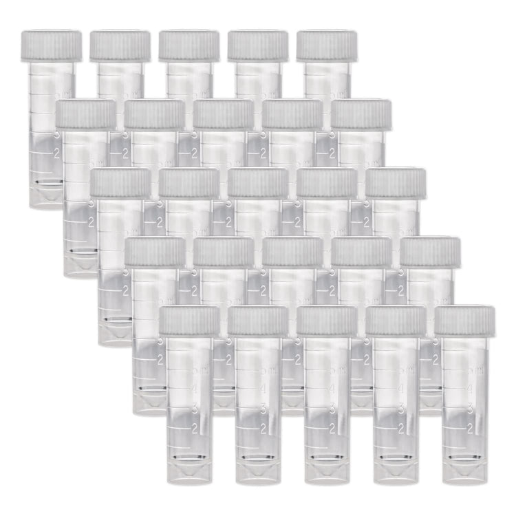 Secure Twist-cap Vials for Ink Samples - 25 Pack Clear Ink Well