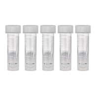 Empty Ink Vials for Samples - 5 Pack, Clear - Secure Twist-cap