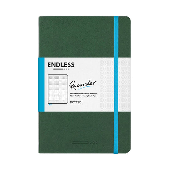 Endless Recorder A5 Notebook in Forest Canopy with the 80gsm Regalia Paper - Dotted
