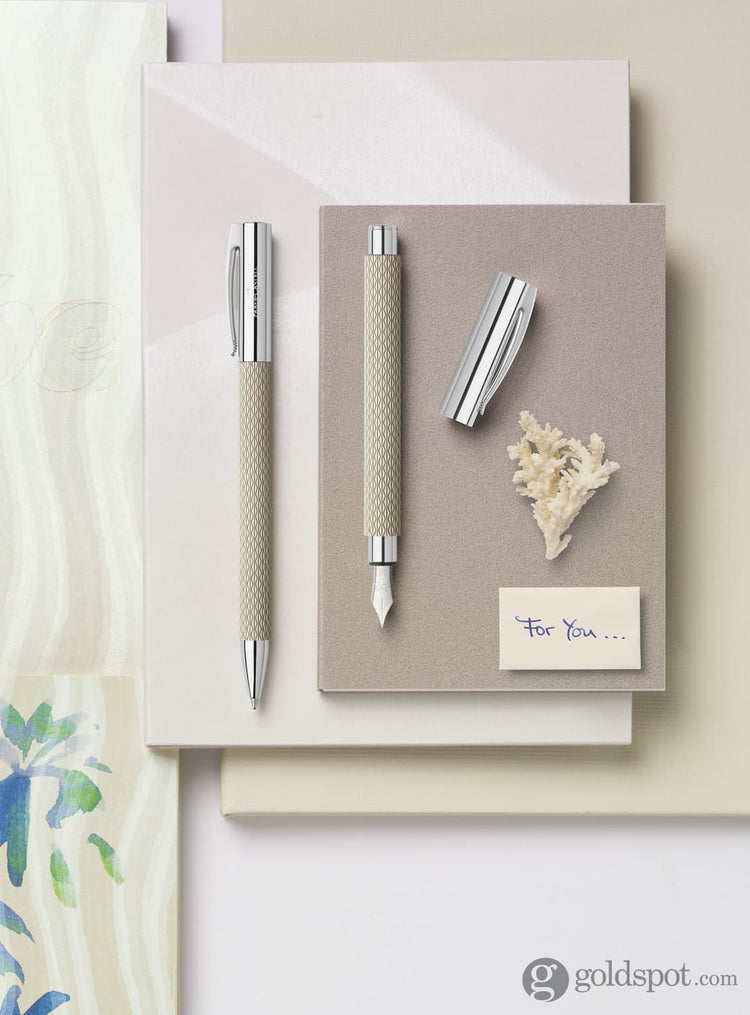 Faber-Castell Ambition OpArt Ballpoint Pen in White Sand Ballpoint Pen