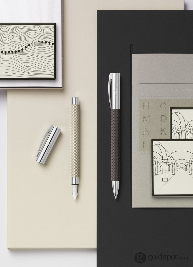 Faber-Castell Ambition OpArt Ballpoint Pen in White Sand Ballpoint Pen
