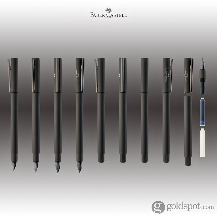 Faber-Castell Design Neo Slim Aluminum Fountain Pen in Gunmetal Fountain Pen