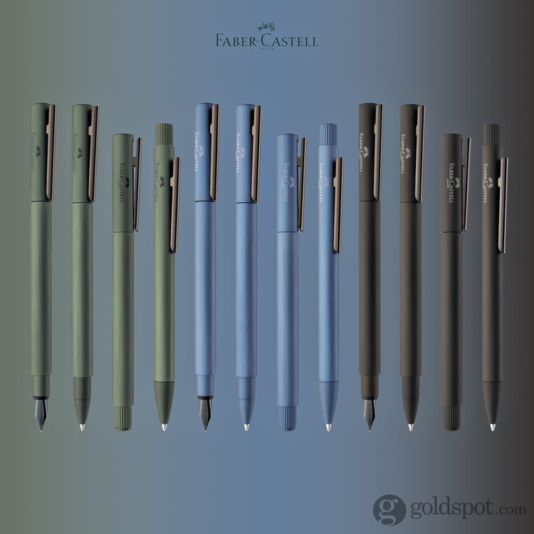 Faber-Castell Design Neo Slim Aluminum Fountain Pen in Olive Green Fountain Pen