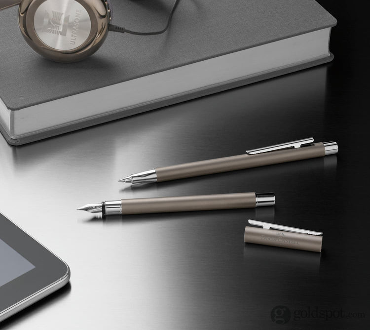 Faber-Castell Design Neo Slim Fountain Pen in Stainless Steel Matte Fountain Pen