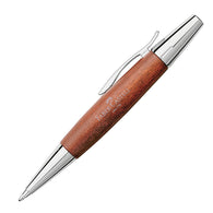 Faber-Castell E-Motion Ballpoint Pen in Pearwood Brown & Chrome