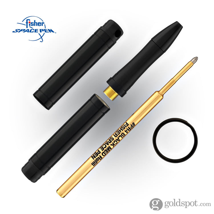 Fisher Space Pen Backpacker Ballpoint Pen in Black Anodized Aluminum with Key Chain Ballpoint Pen