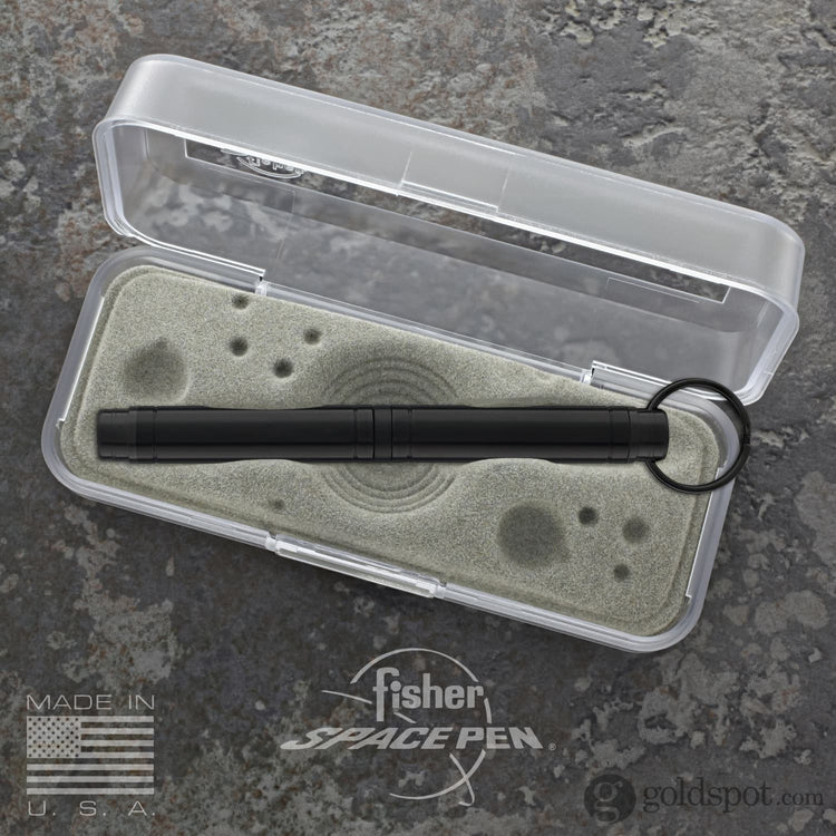 Fisher Space Pen Backpacker Ballpoint Pen in Black Anodized Aluminum with Key Chain Ballpoint Pen