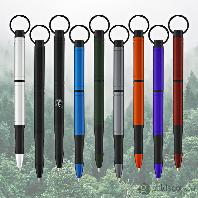 Fisher Space Pen Backpacker Ballpoint Pen in Blue Anodized Aluminum with Key Chain Ballpoint Pen