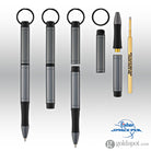 Fisher Space Pen Backpacker Ballpoint Pen in Grey Anodized Aluminum with Key Chain Ballpoint Pen