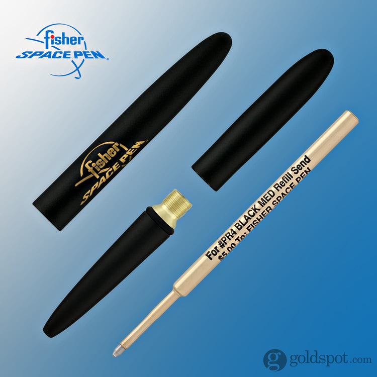 Fisher Space Pen Bullet Ballpoint Pen in Matte Black with Fisher Space Pen Logo Ballpoint Pen