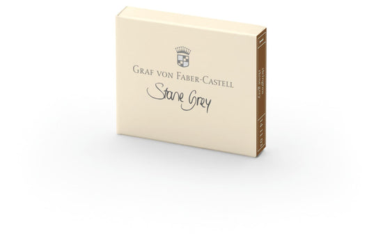 Graf von Faber-Castell Ink Cartridges in Stone Grey - Pack of 6