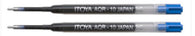 Itoya Aquaroller Ballpoint Pen Refill in Blue - Medium Point - Pack of 2