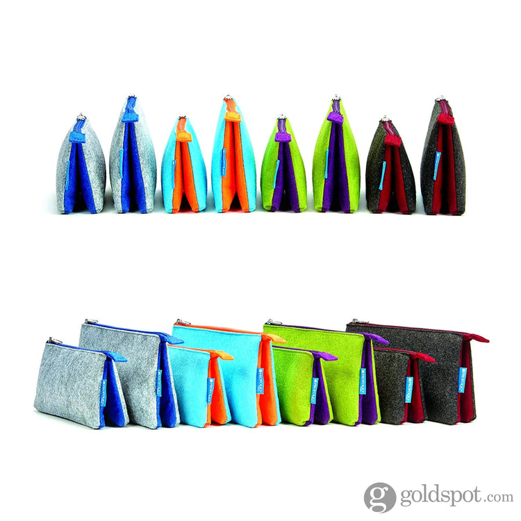 Itoya Profolio Large Midtown Pouch in Ocean and Orange Pen Case