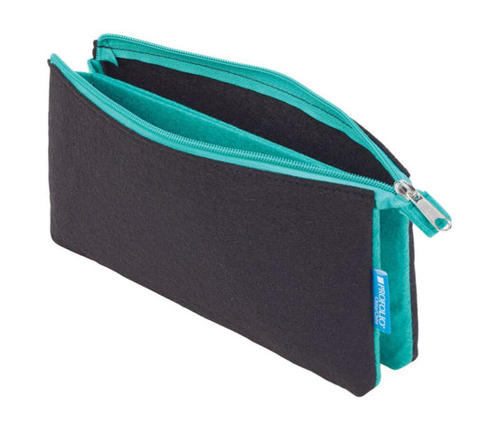 Itoya Profolio Small Midtown Pouch in Black / Wintergreen