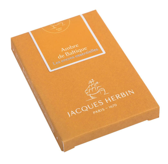 J. Herbin Fountain Ink Cartridges in Ambre de Baltique - Pack of 7
