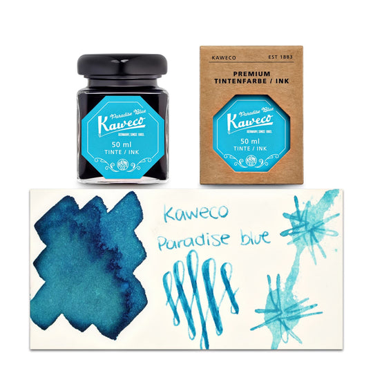 Kaweco Bottled Ink and Cartridges in Paradise Blue (Turquoise)