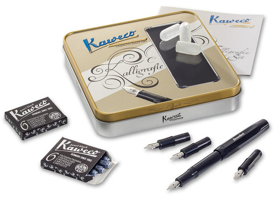 Kaweco Calligraphy Set - Black - Nib Sizes 1.1, 1.5, 1.9, 2.3