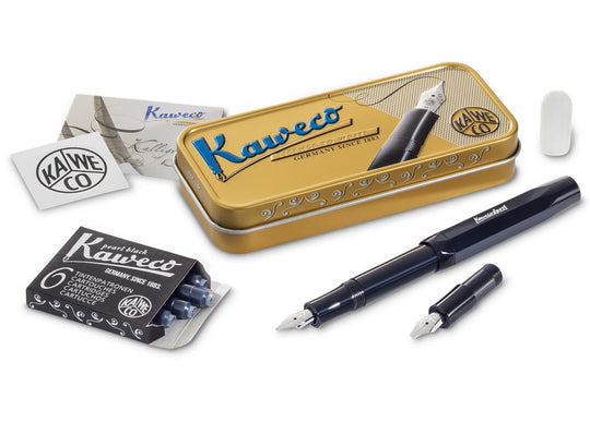 Kaweco Calligraphy Set in Black - Small Italic Nib 1.5 mm & 2.3 mm