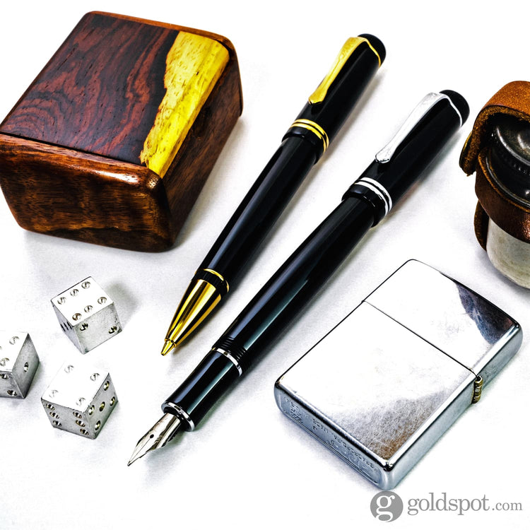 Kaweco Dia2 Ballpoint Pen in Black and Silver Ballpoint Pen