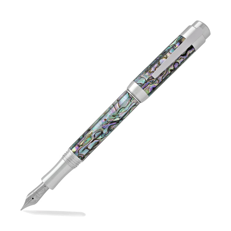 Laban Abalone Fountain Pen in New Abalone with Shiny Chrome Trim Fountain Pen