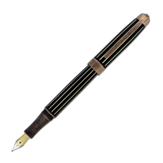 Laban Antique II Fountain Pen in Rose Gold with Lines