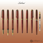 Laban Antique II Fountain Pen in Red with Gold Lines Fountain Pen