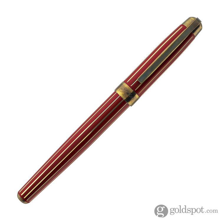 Laban Antique II Fountain Pen in Red with Gold Lines Fountain Pen