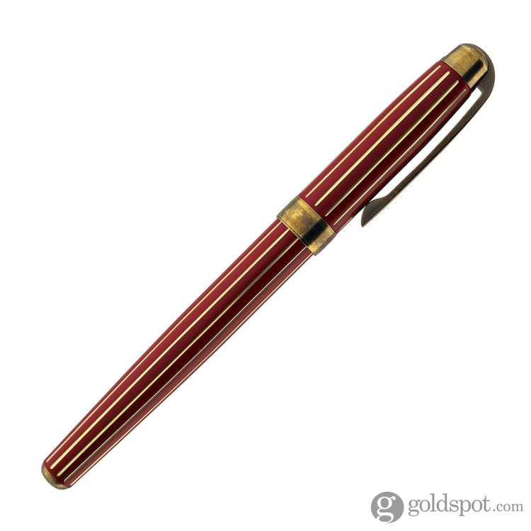 Laban Antique II Fountain Pen in Red with Gold Lines Fountain Pen