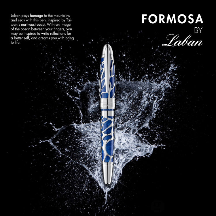 Laban Formosa Rollerball Pen in Blue Wave Rollerball Pen