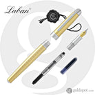 Laban Gold and Rose Gold Fountain Pen in Gold with Crisscross - Medium Point Fountain Pen