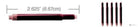 Lamy Fountain Ink Cartridges in Burgundy by Monteverde - Pack of 5 Fountain Pen Cartridges