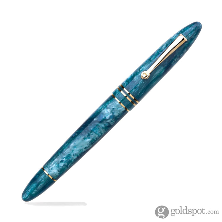 Leonardo Furore Fountain Pen in Emerald Blue with Gold Trim Fountain Pen