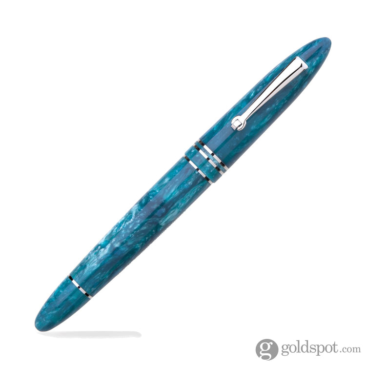 Leonardo Furore Fountain Pen in Emerald Blue with Rhodium Trim Fountain Pen