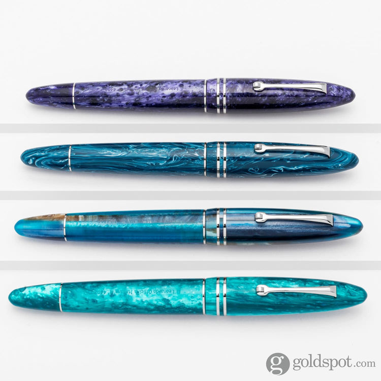 Leonardo Furore Grande Fountain Pen in Blue Positano with Rhodium Trim Fountain Pen