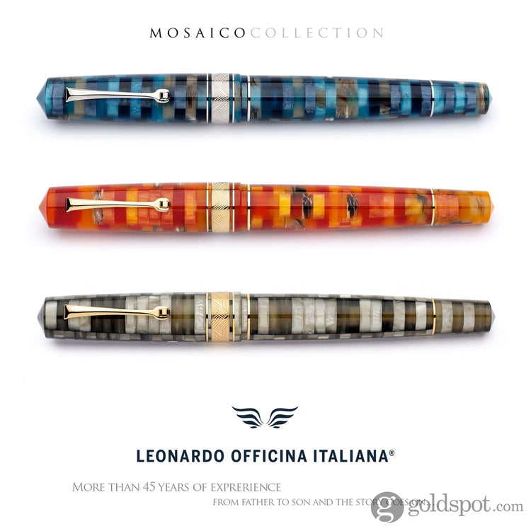 Leonardo Mosaico Fountain Pen in Hawaii 14kt Gold Nib Fountain Pen