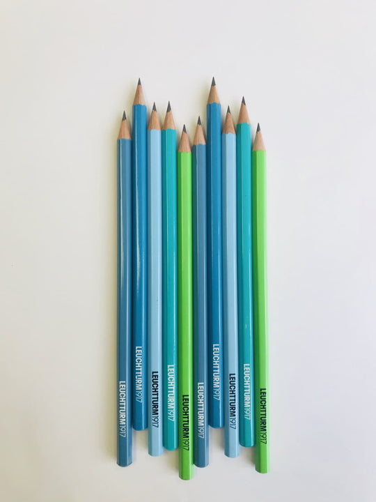 Leuchtturm1917 HB Pencils Unit Blue in Assorted Colors - Pack of 10