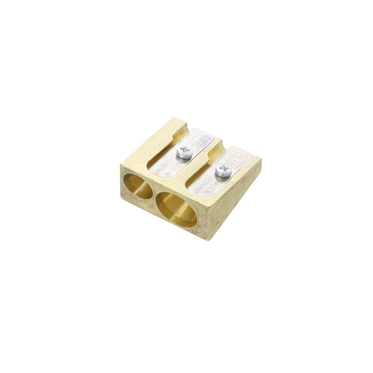Mobius + Ruppert in Brass Artists Pencil Sharpener in Double Wedge Accessory