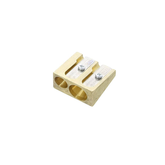 Mobius + Ruppert in Brass Artists Pencil Sharpener in Double Wedge