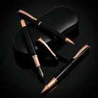 Monteverde Impressa Ballpoint Pen in Black with Rose Gold Trim Ballpoint Pen