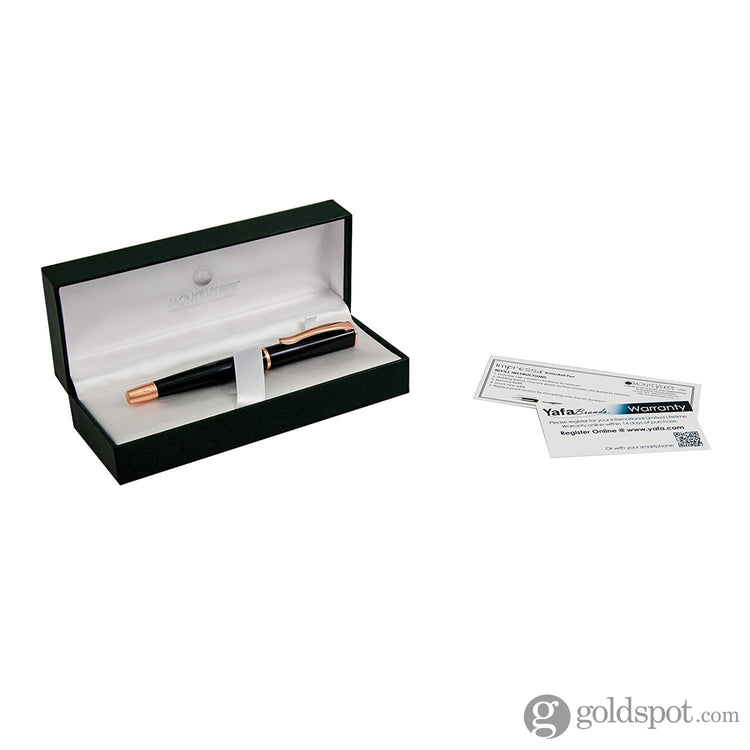 Monteverde Impressa Rollerball Pen in Black with Rose Gold Trim Rollerball Pen