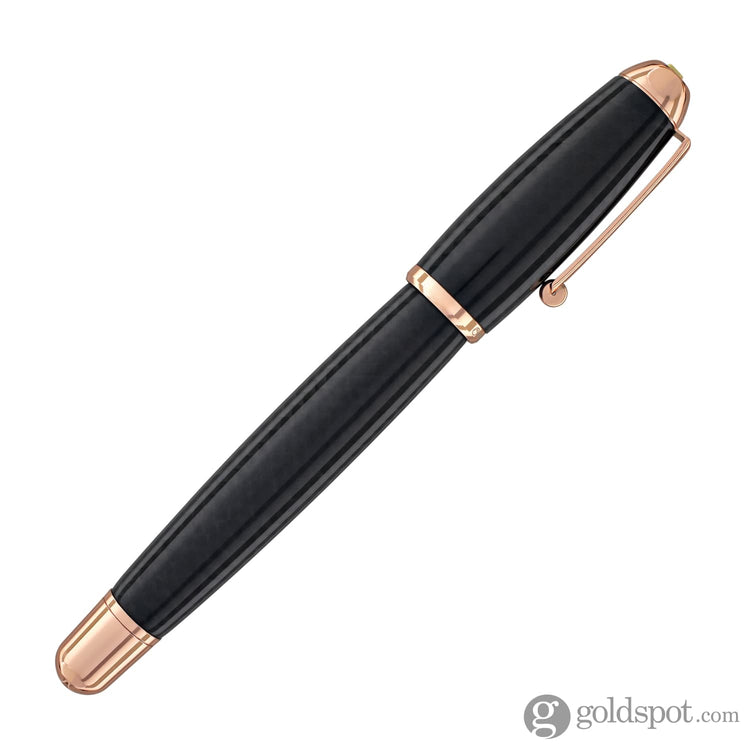 Monteverde Super Mega Rollerball Pen in Carbon Fiber with Rosegold Trim Rollerball Pen